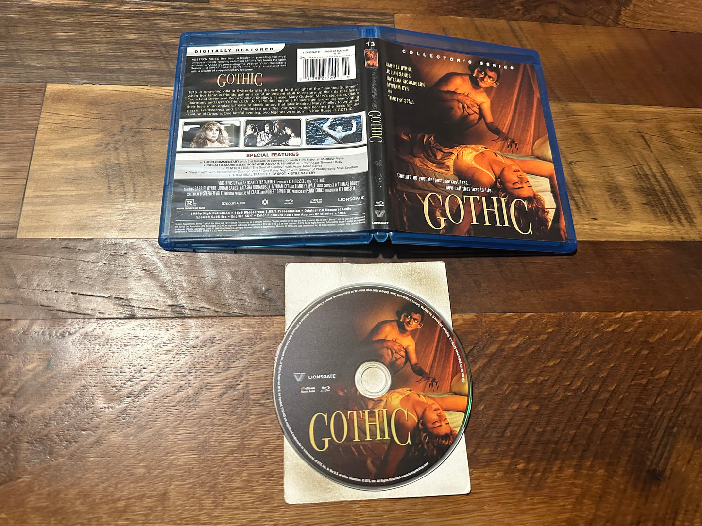 Gothic (Blu ray, Vestron Video, Collector’s Series, 80’s Horror)