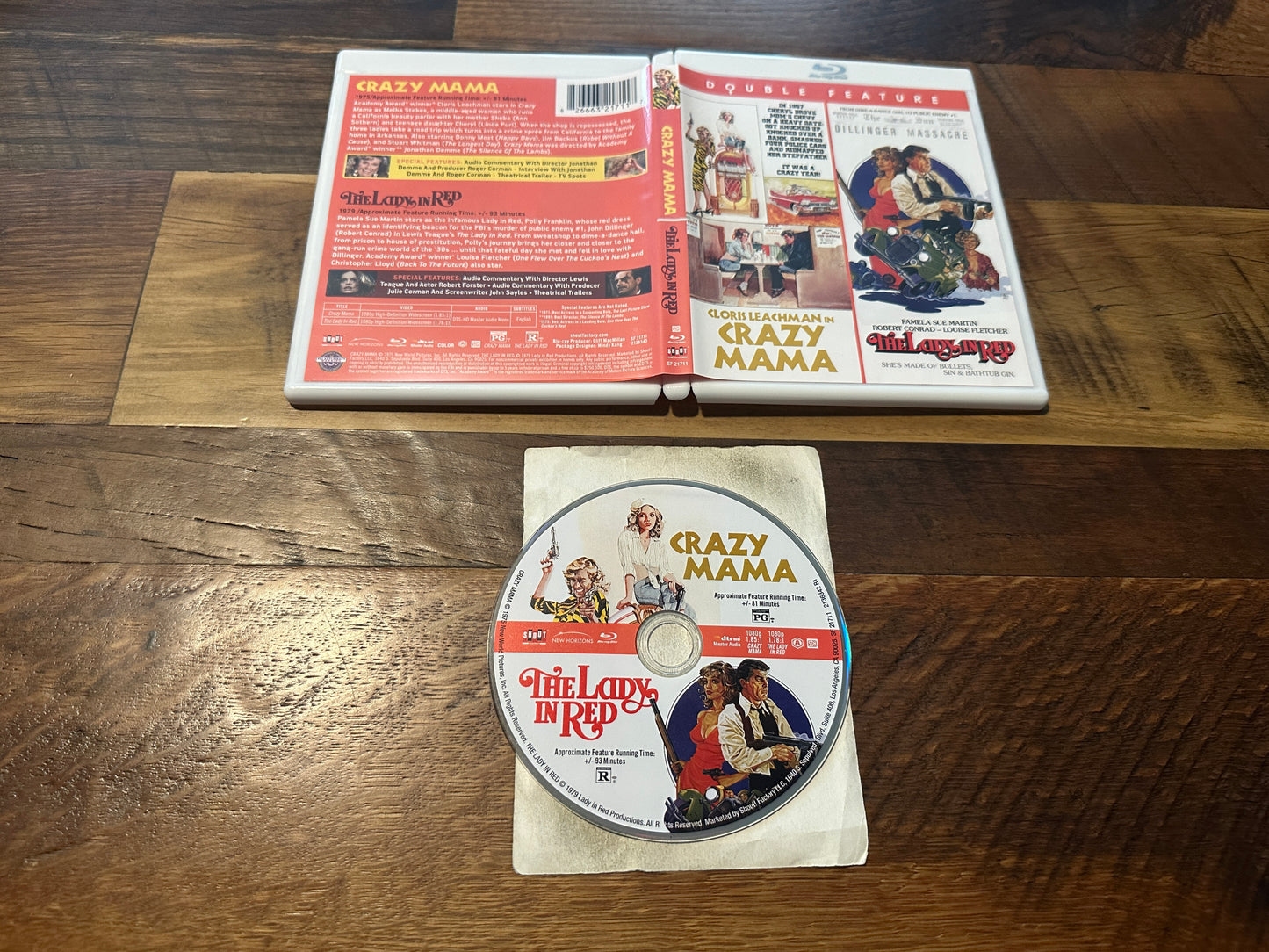 Crazy Mama & The Lady in Red (Blu ray, Scream Factory, Double Feature)