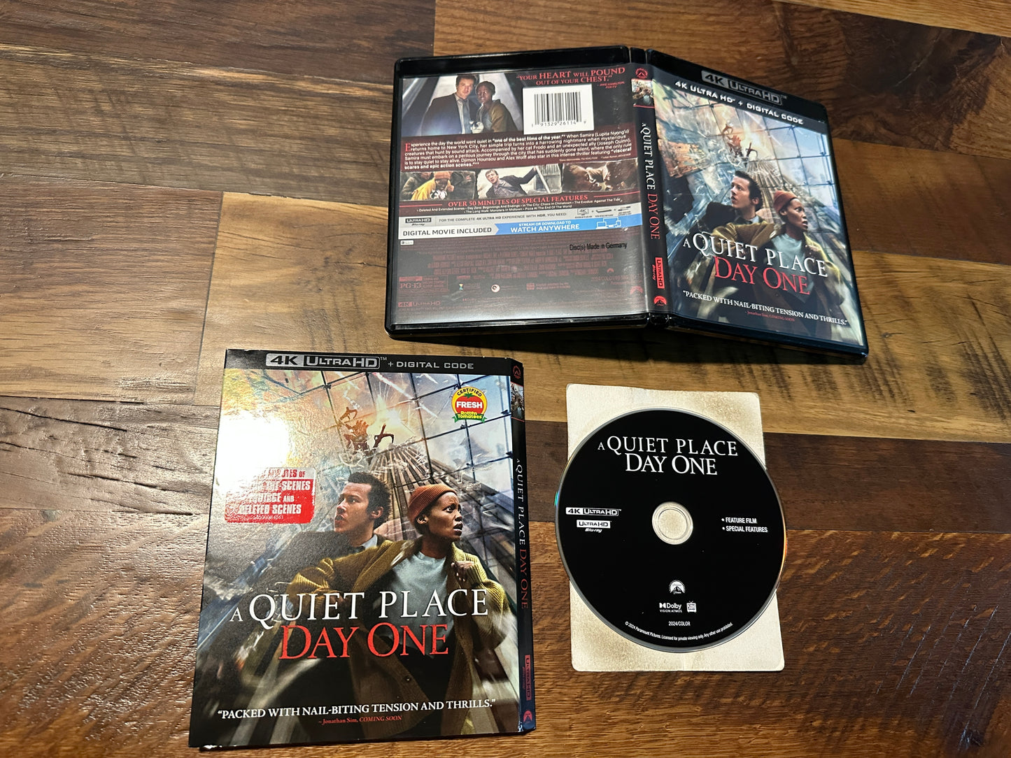 A Quiet Place Day One (4K Ultra HD, Paramount, Slipcover, No Digital)