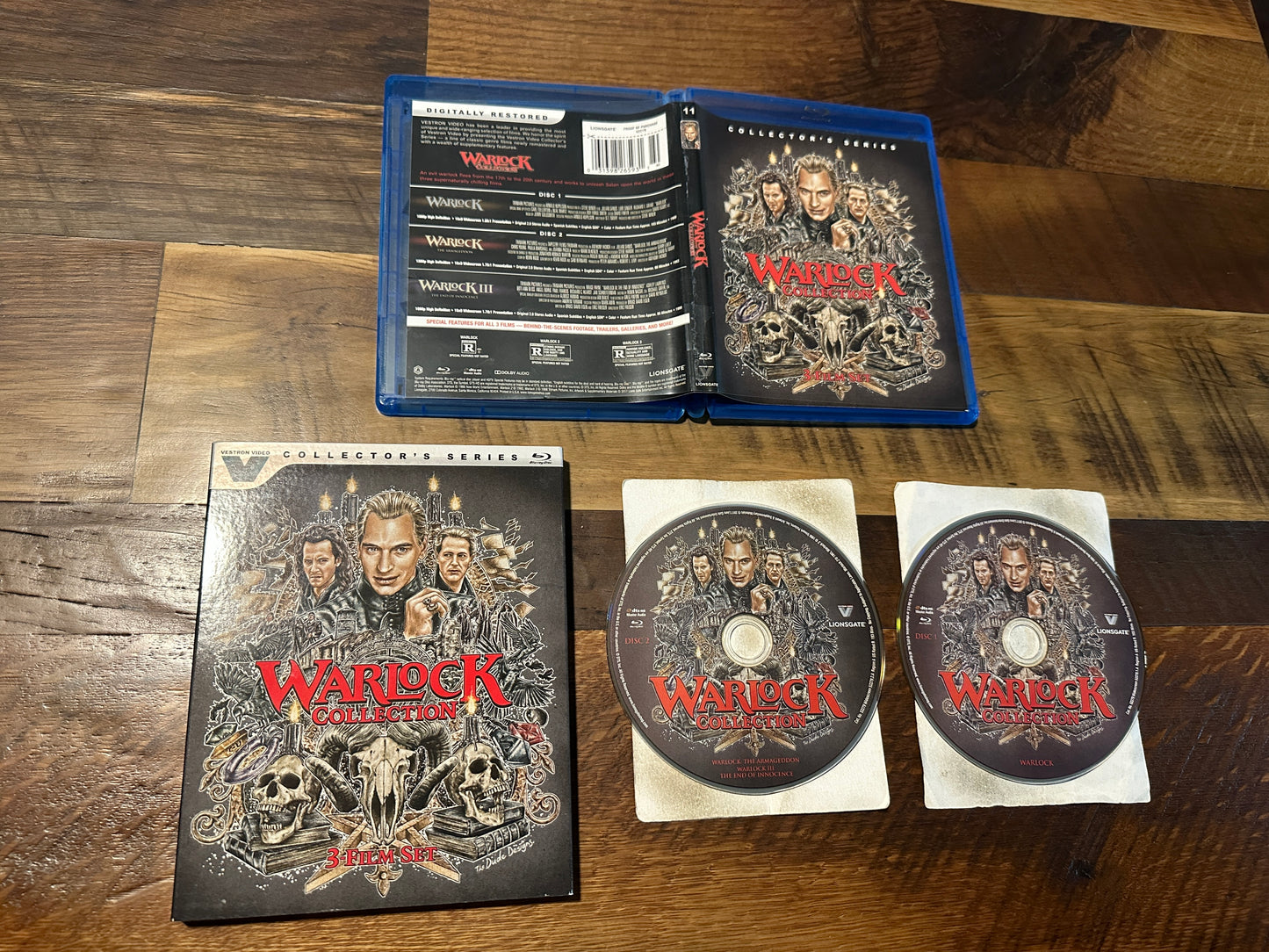 Warlock Collection (Blu ray, Vestron, Slipcover, Collectors Series, 3 Films)