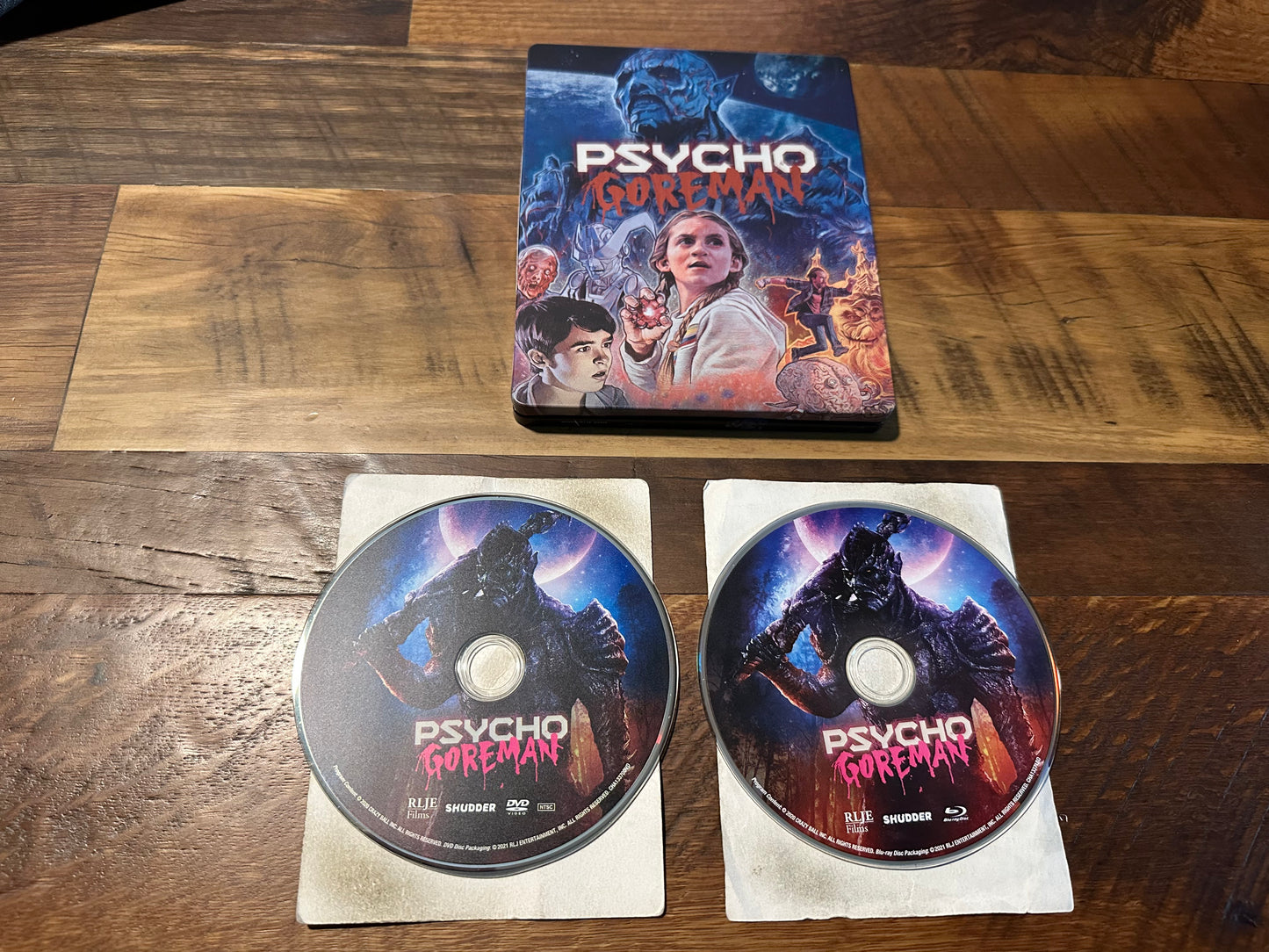 Psycho Goreman Blu ray/DVD-Steelbook-RLJE Films-2 Disc-No Digital