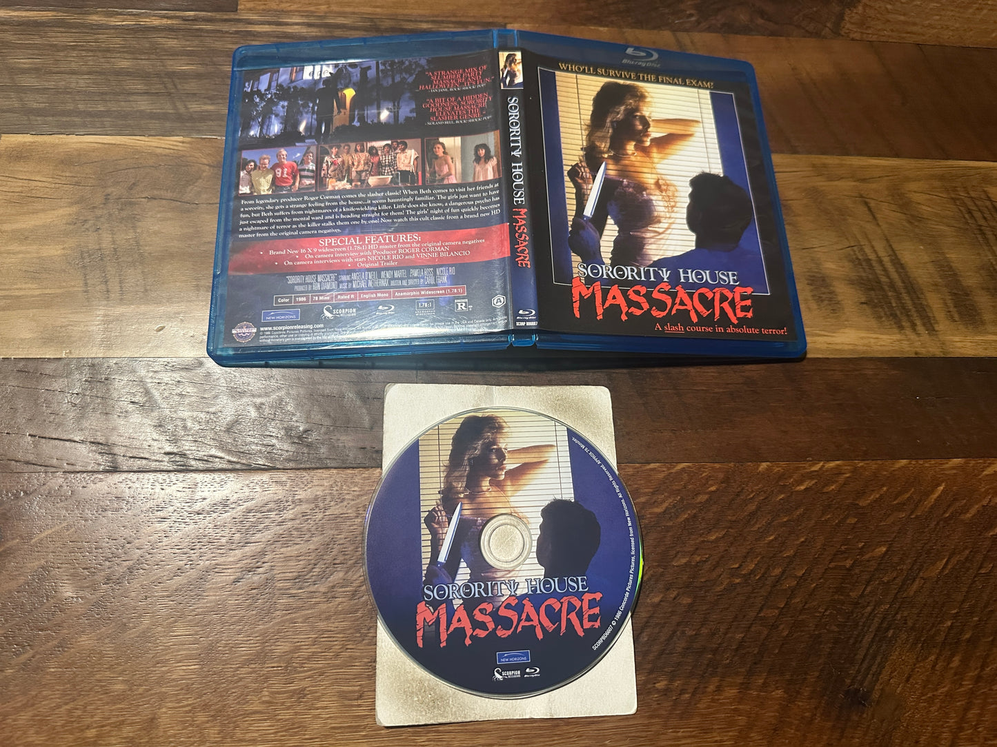 Sorority House Massacre (Blu ray, Scorpion Releasing, 80’s Horror)