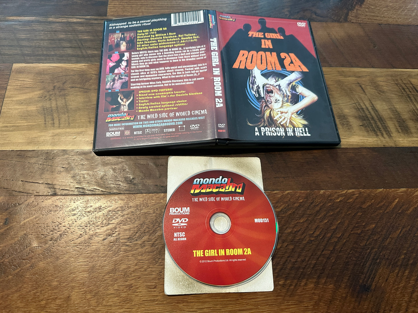 The Girl In Room 2A (DVD, Mondo Macabro, 70’s Classic Horror, Widescreen)