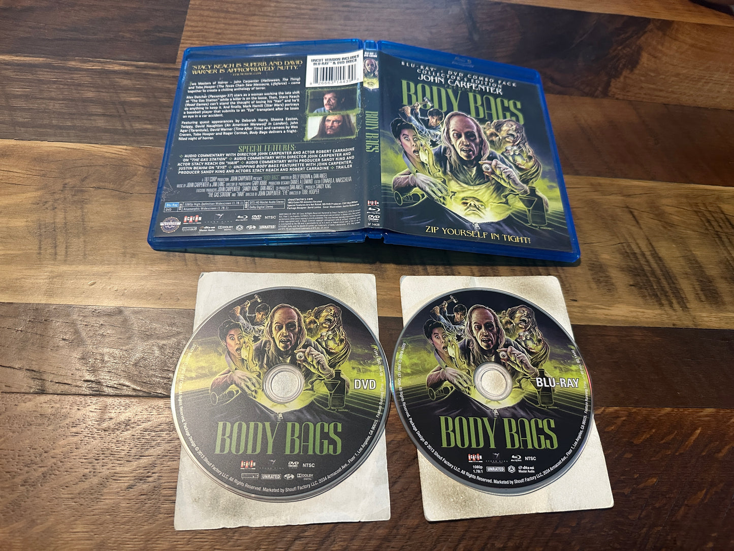 Body Bags Blu ray/DVD-Scream Factory-Collector’s Edition-90’s Horror