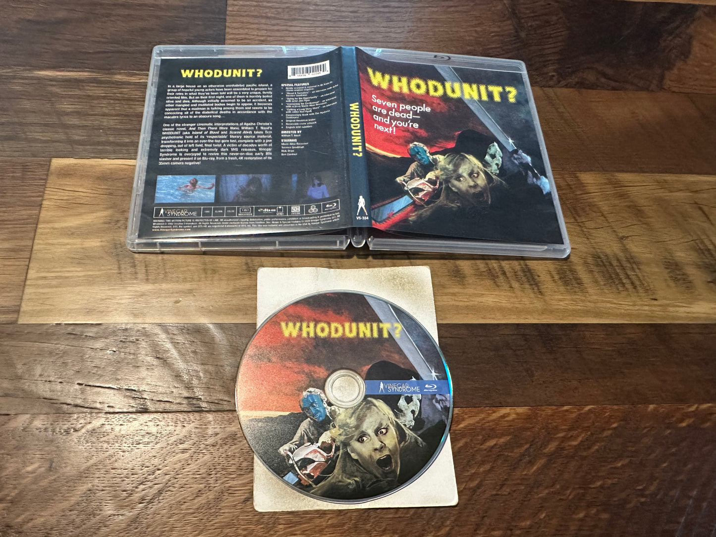 Whodunit Blu ray-Vinegar Syndrome-80’s Classic Horror-