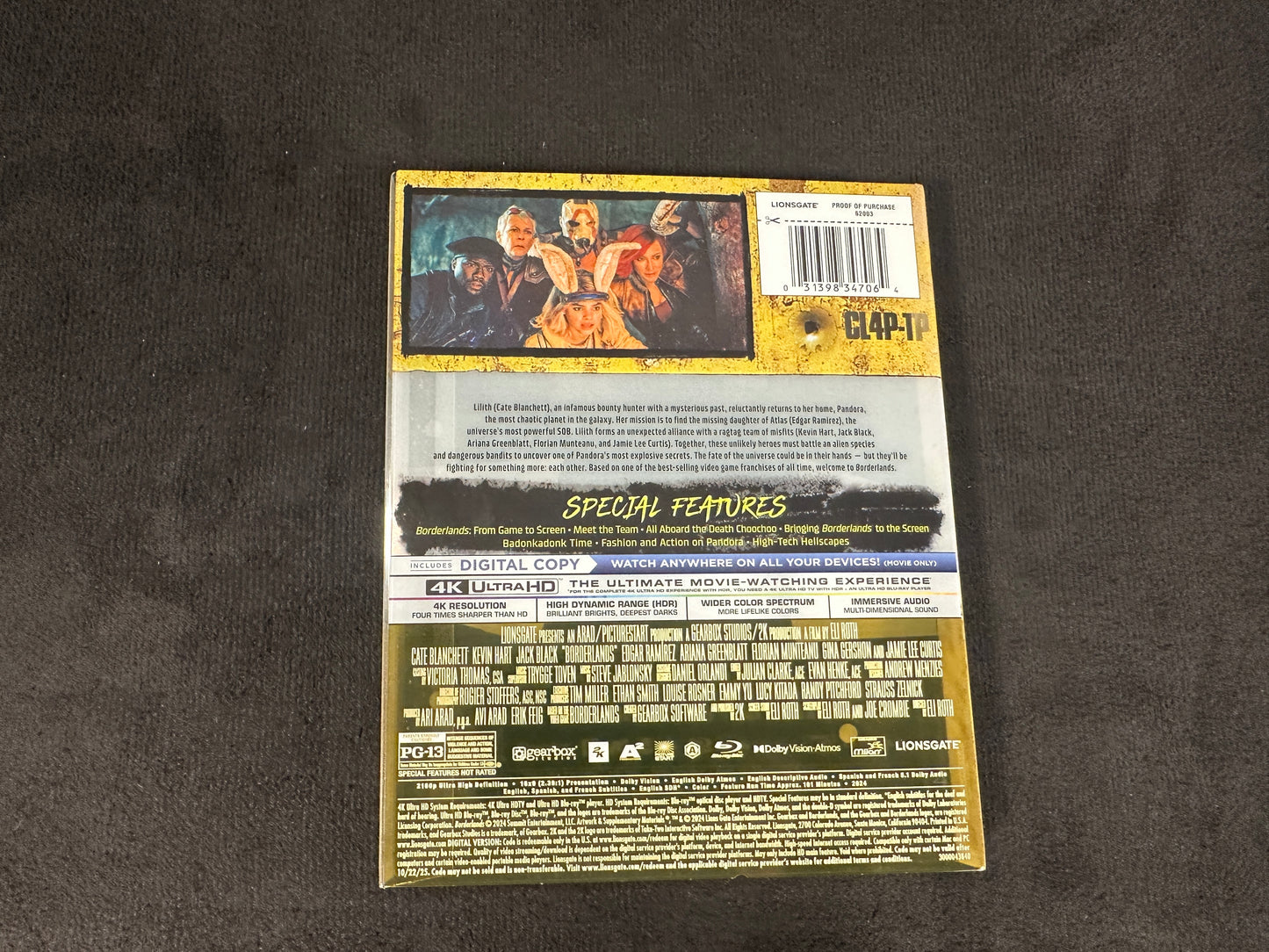Borderlands (4K Ultra HD/Blu ray, Lionsgate, Slipcover, 2 Disc, Steelbook)