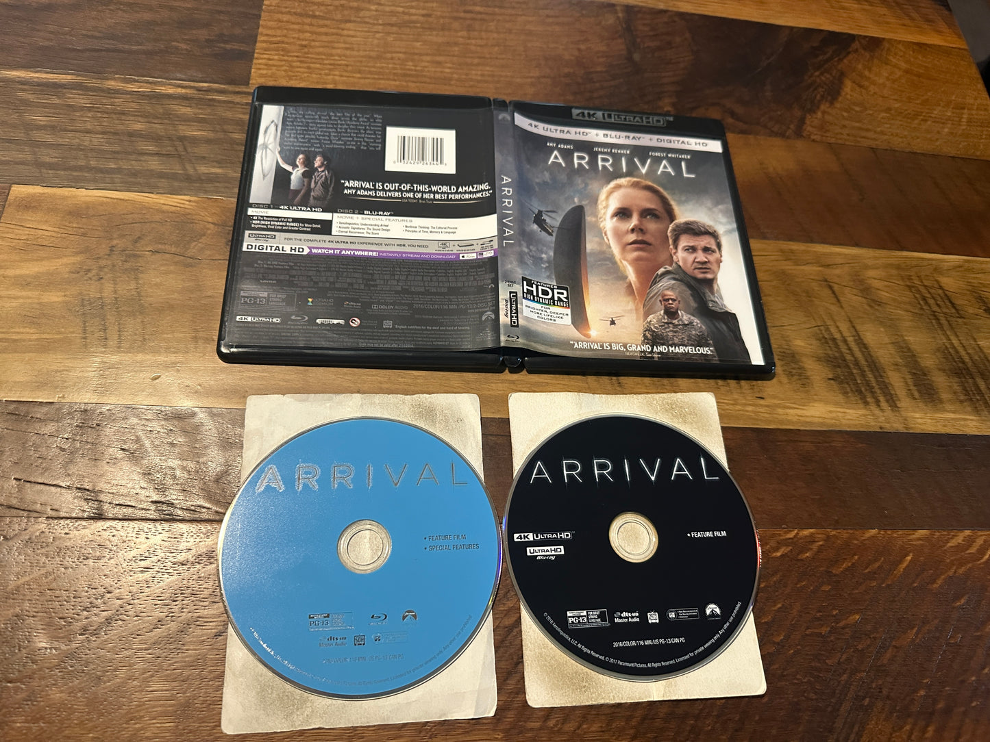 Arrival (4K Ultra HD/Blu ray, Paramount, 2 Disc, Widescreen, No Digital)