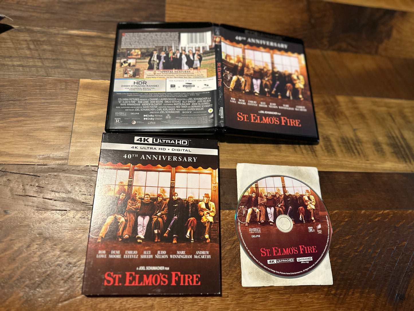St. Elmo’s Fire 4K Ultra HD-Sony Pictures-Slipcover-40th Anniversary-