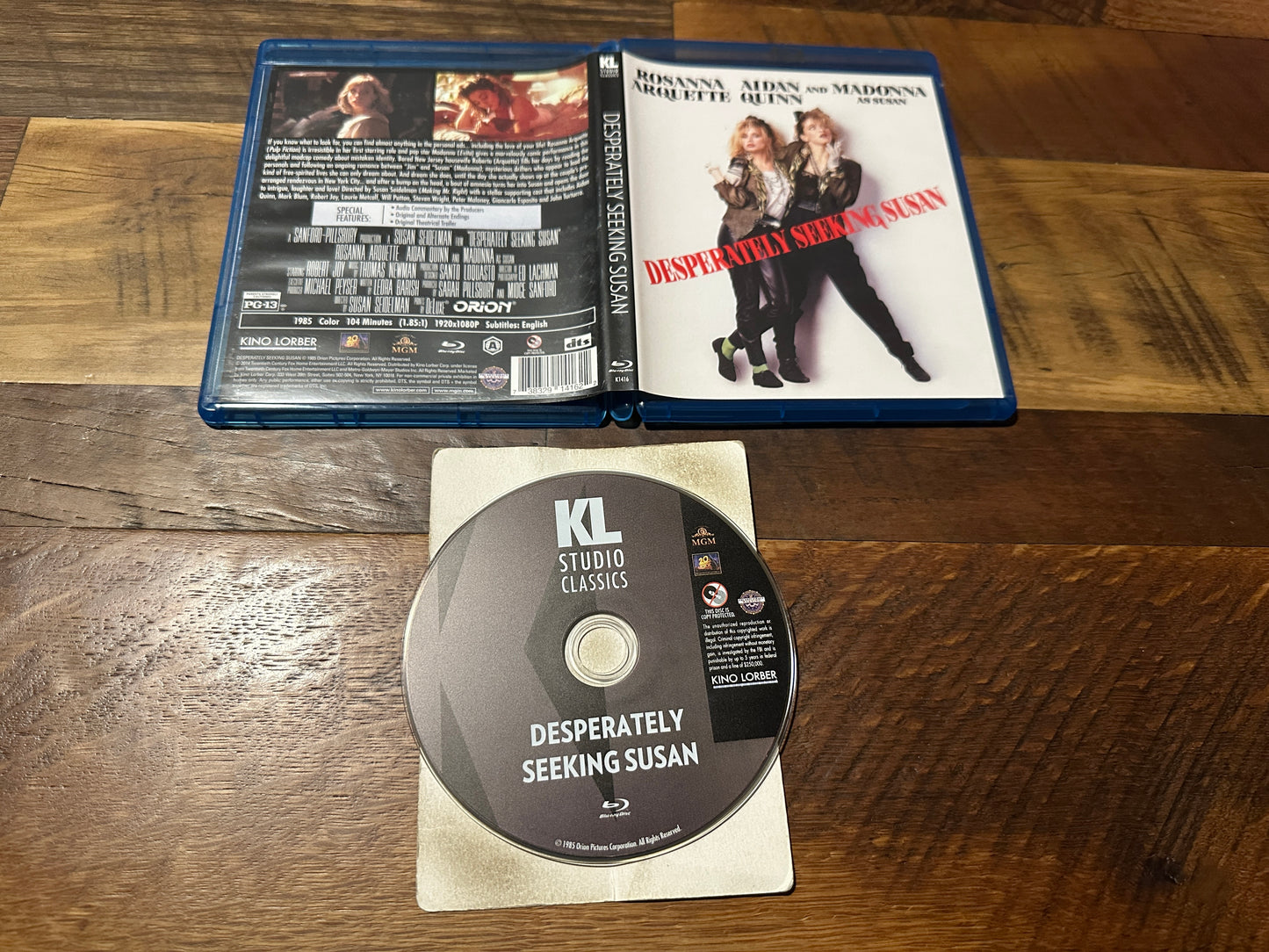 Desperately Seeking Susan (Blu ray, Kino Lorber, Madonna 80’s Classic)