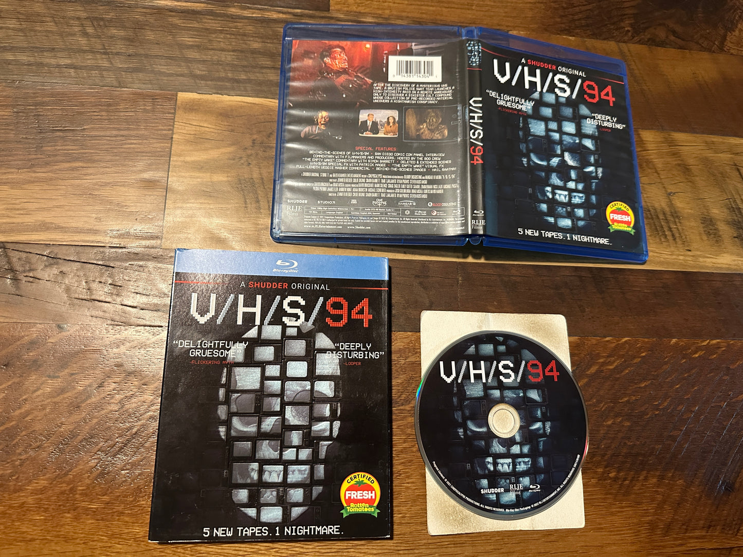 V/H/S/94 (Blu ray, RLJE Films, Modern Horror, Slipcover, Shudder)