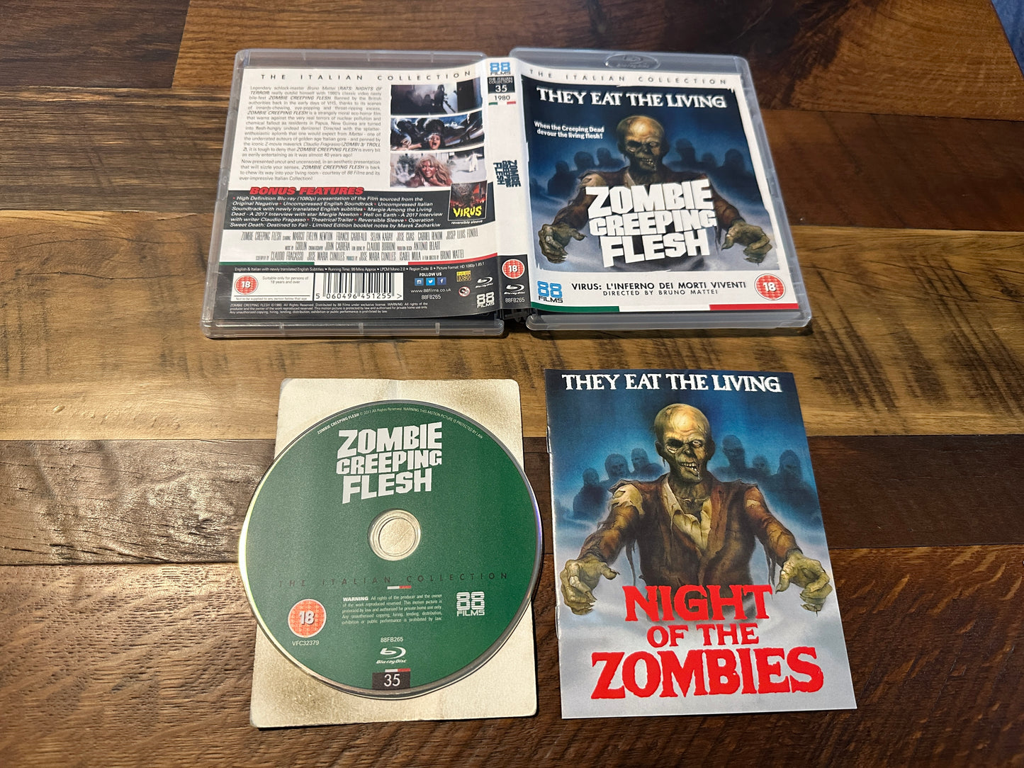 Zombie Creeping Flesh Blu ray-88 Films-Bruno Mattei-Booklet-Region B-