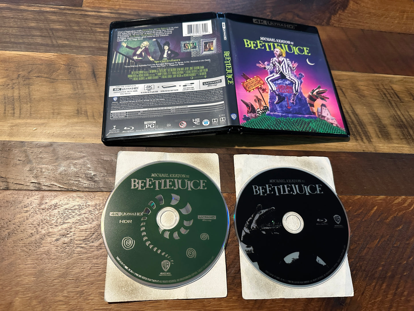Beetlejuice 4K Ultra HD/Blu ray-Warner Bros-2 Disc-Tim Burton-No Digital
