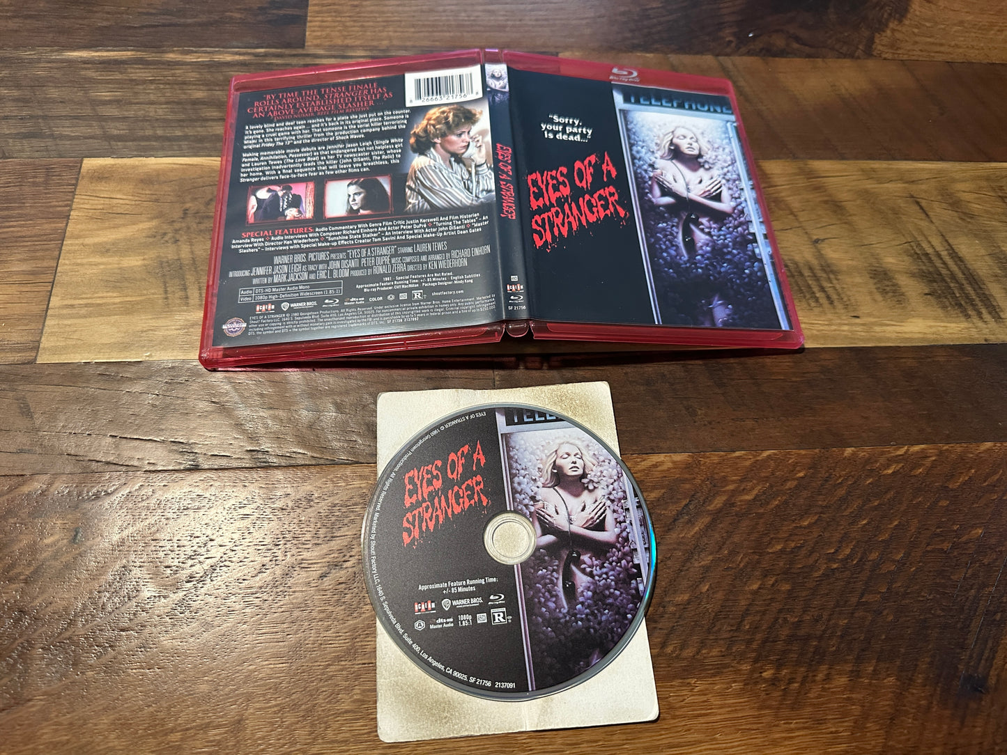 Eyes of a Stranger (Blu ray, Scream Factory, 80’s Horror Classic)