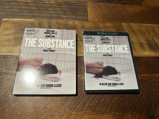 The Substance 4K Ultra HD/ Blu ray-Mubi-Demi Moore-Slipcover-NEW