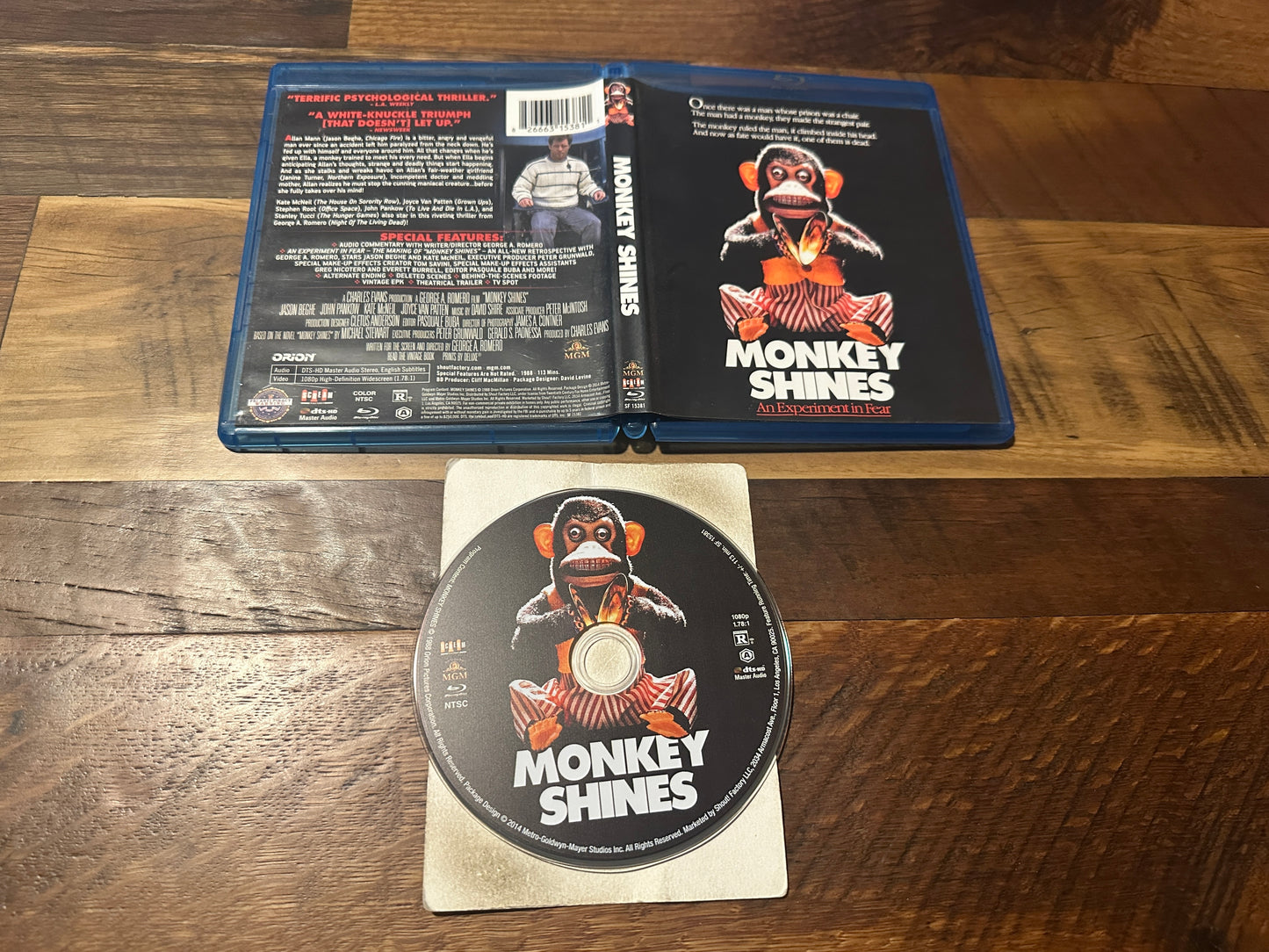 Monkey Shines (Blu ray, Scream Factory, 80’s Classic Horror, Widescreen)