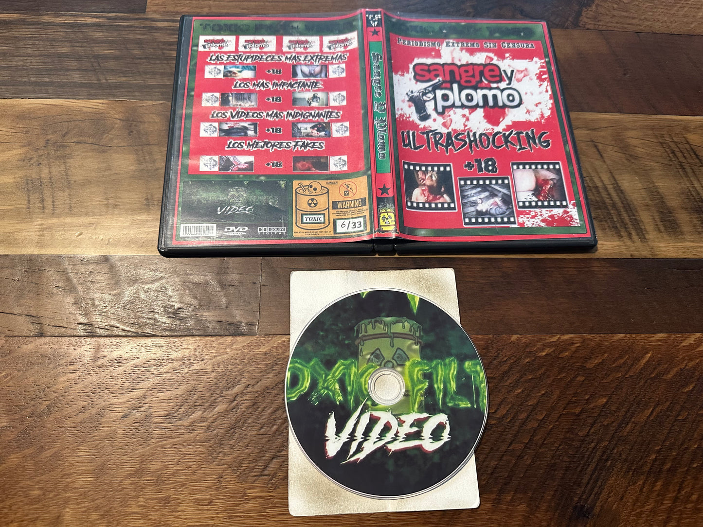 Sangre Y Plomo DVD-R Toxic Fifth Video-Obscure Horror-Ultrashocking-Disturbing