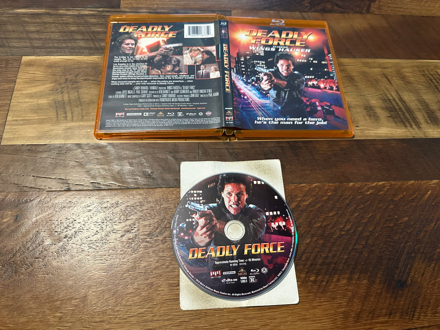 Deadly Force (Blu ray, Shout Factory, 80’s Wings Hauser Classic)
