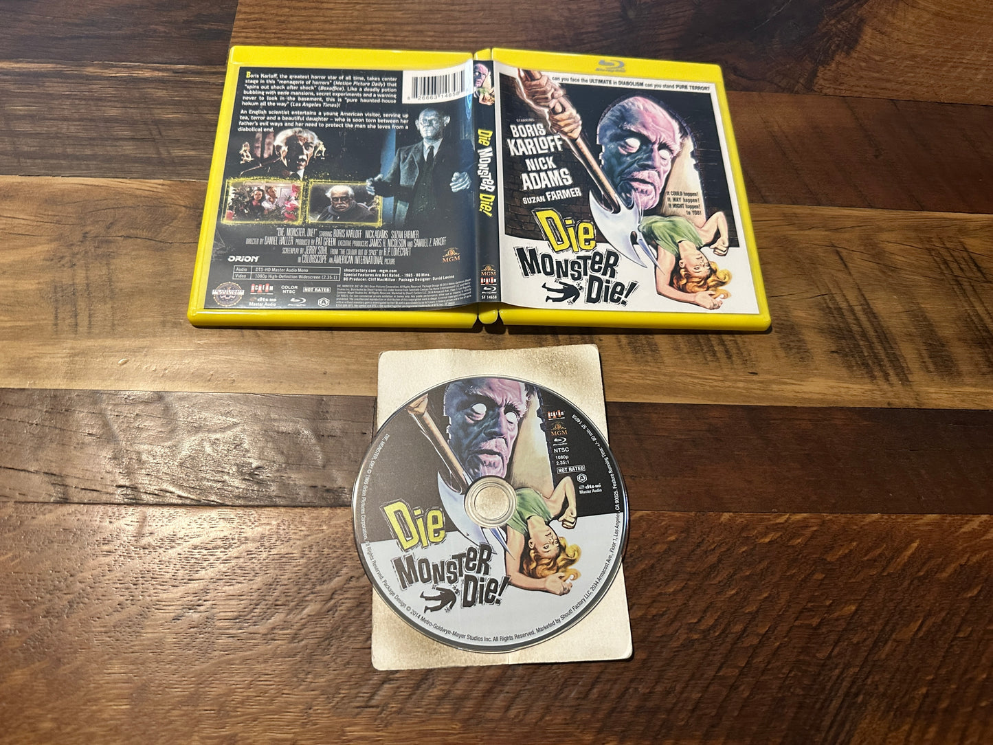 Die Monster Die (Blu ray, Scream Factory, 60’s Classic Horror, Widescreen)