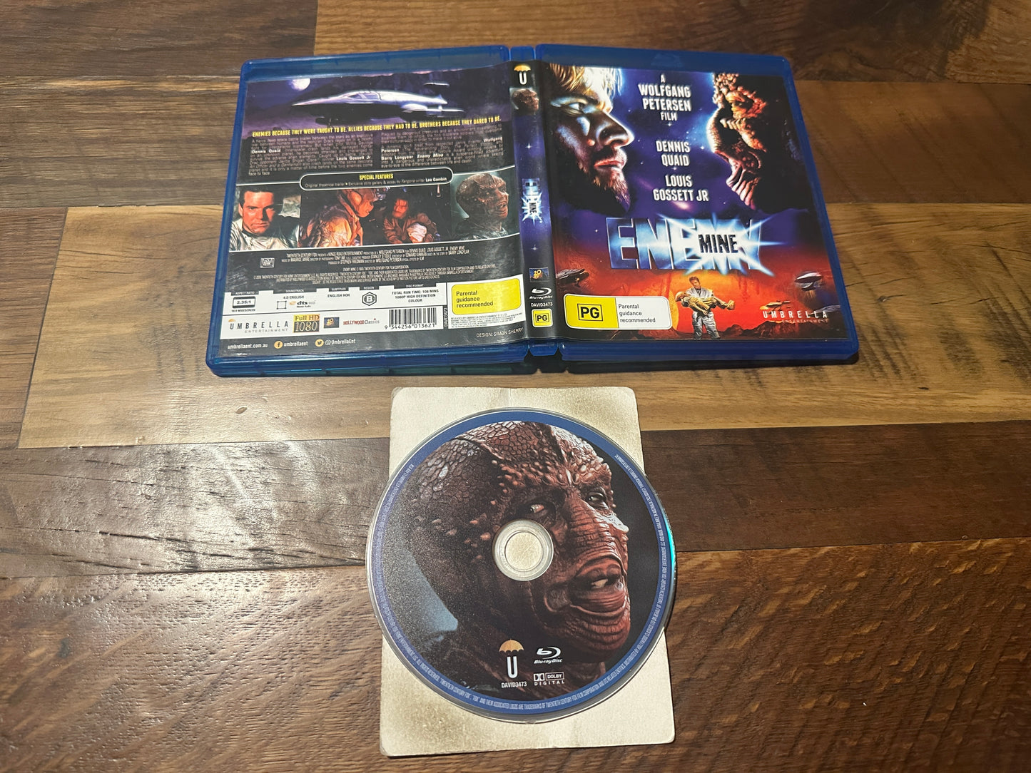 Enemy Mine (Blu ray, Umbrella Entertainment, Dennis Quaid, Region B)