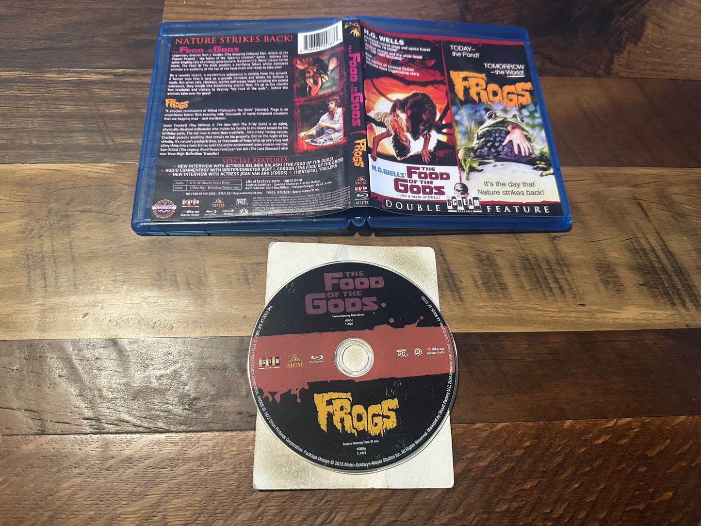 The Food For the Gods & Frogs BD-R Classic Horror Double Feature-