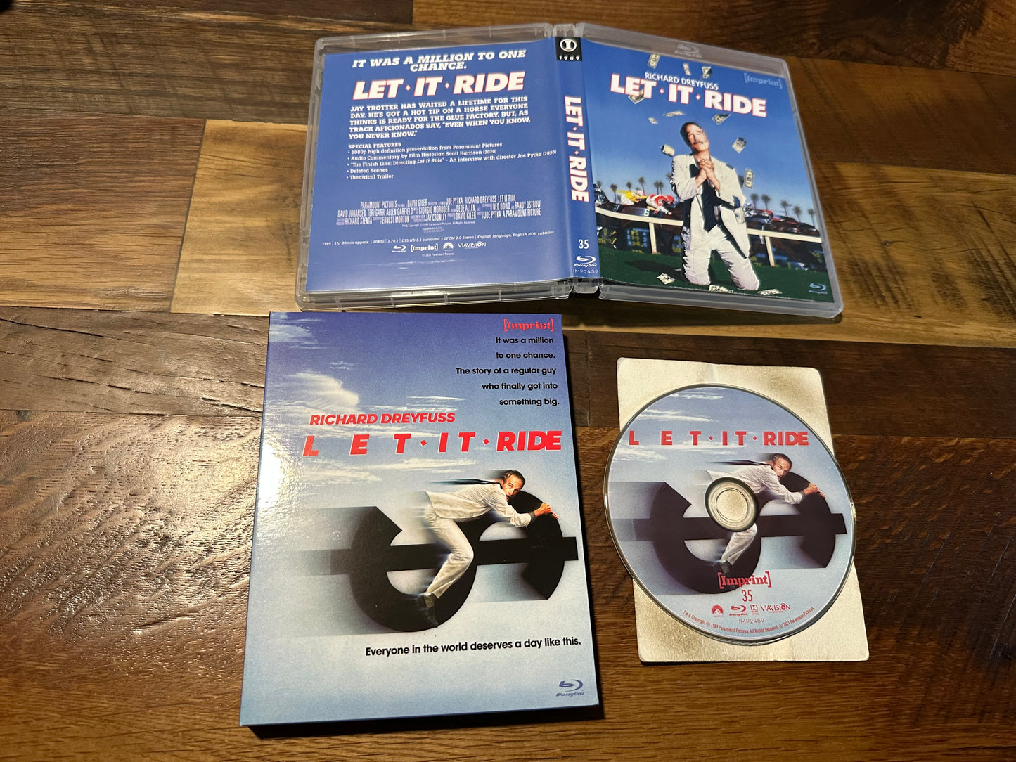 Let It Ride Blu ray-Imprint-Slipcase-80’s Richard Dreyfuss Classic-