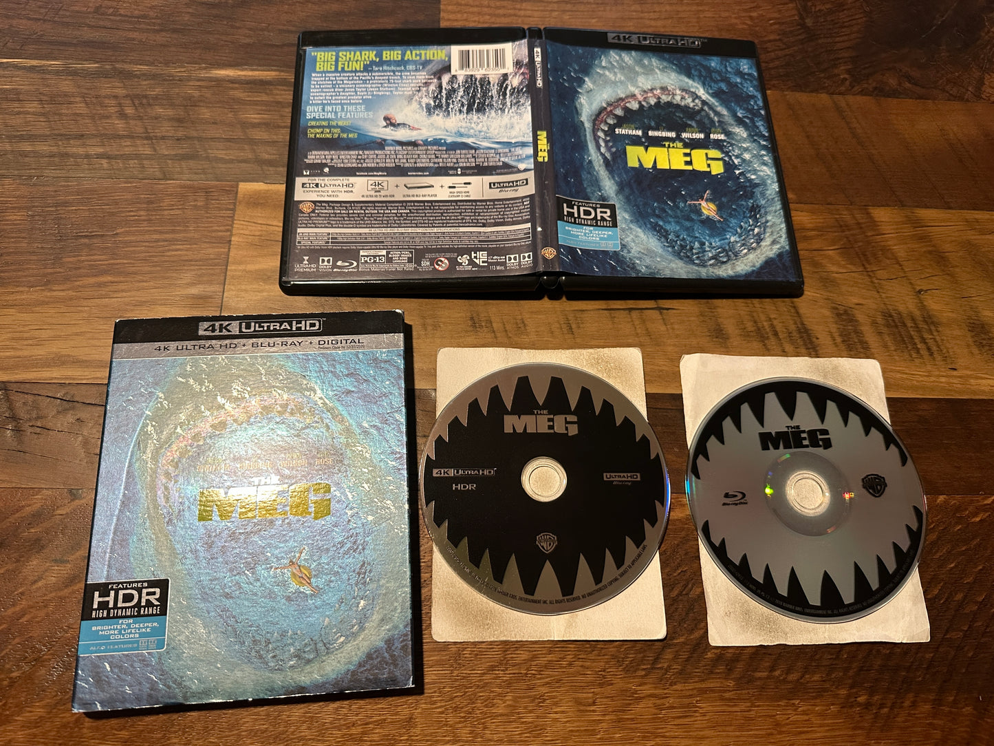 The Meg (4K Ultra HD/Blu ray, Warner Bros, 2 Disc, Slipcover, No Digital)