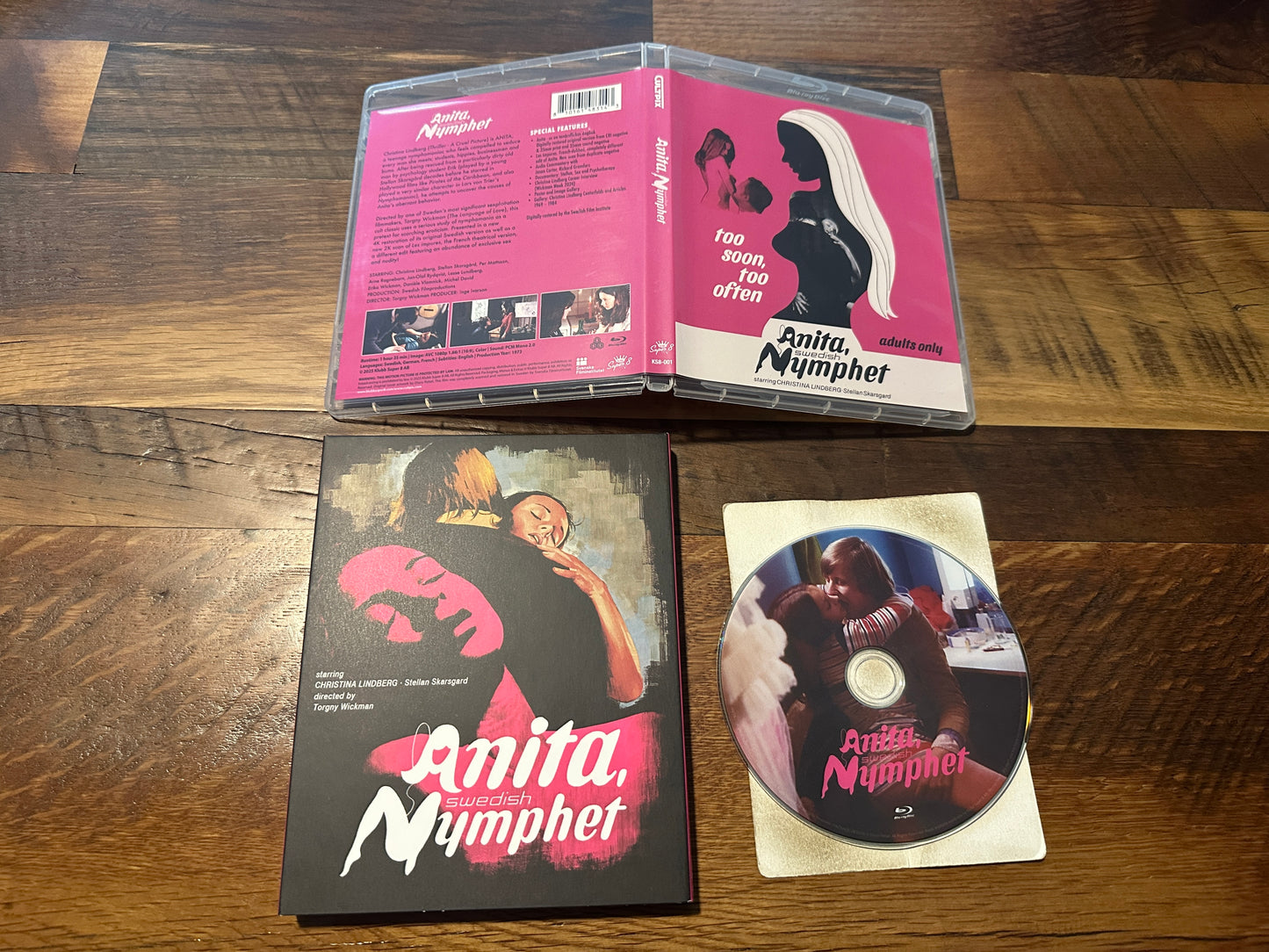 Anita, Swedish Nymphet (Blu ray, Vinegar Syndrome Partner Label, Rare Slipcover)