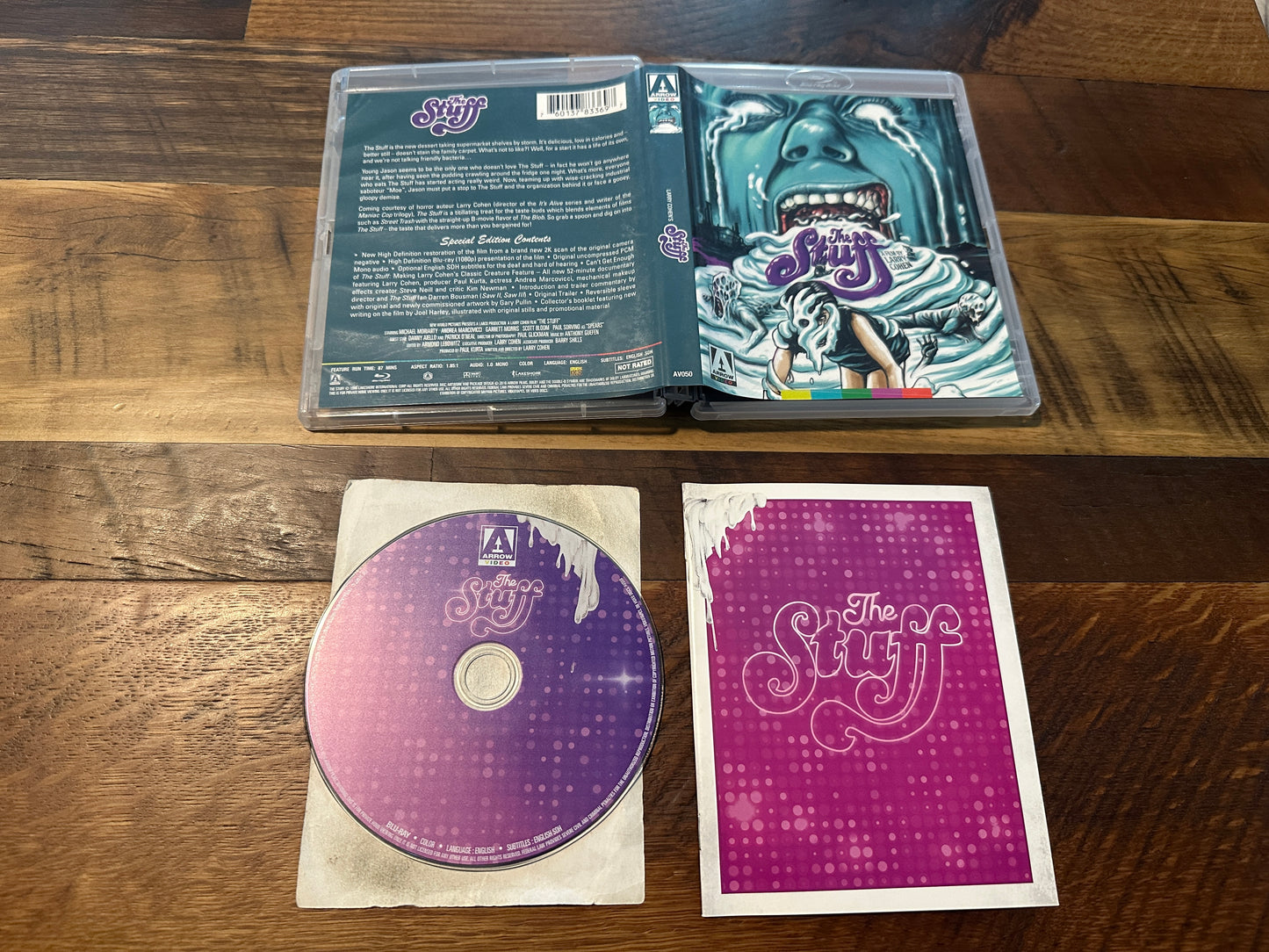 The Stuff Blu ray-Arrow Video-80’s Horror-Booklet-US Release-