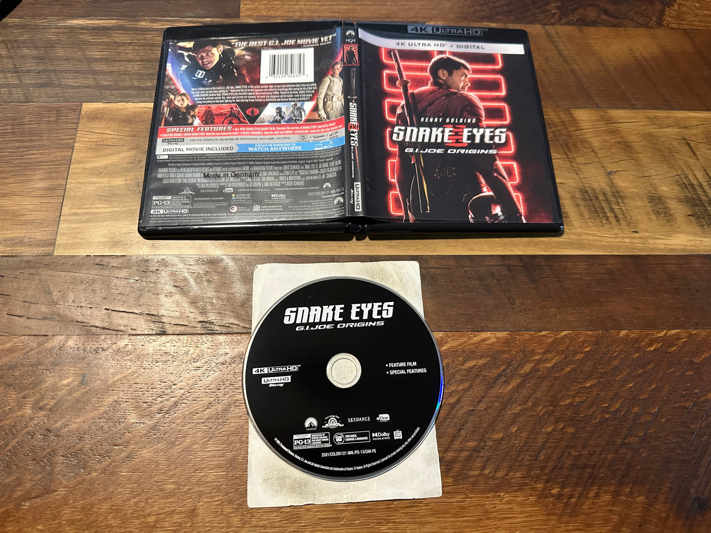Snake Eyes (4K Ultra HD, Paramount, G.I.Joe Origins, No Digital)