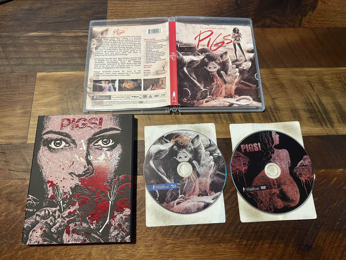 Pigs Blu ray/DVD-Vinegar Syndrome-Slipcover-2 Disc-70’s Horror