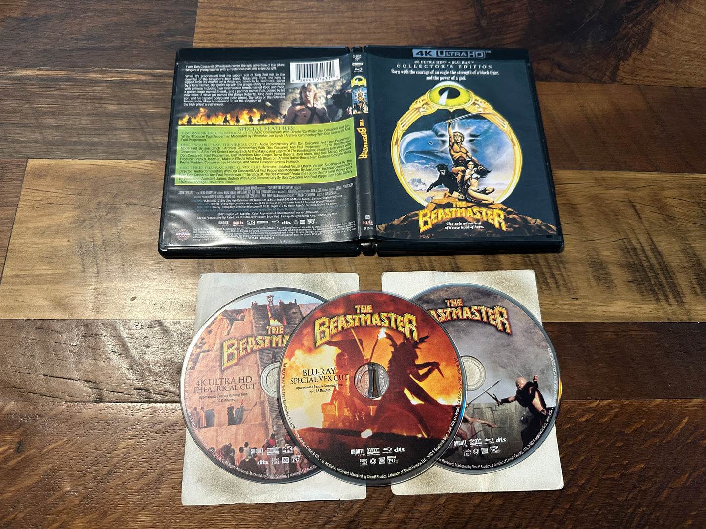 Beastmaster (4k Ultra HD/Blu ray, Vinegar Syndrome, 80’s Classic, 3 Disc)