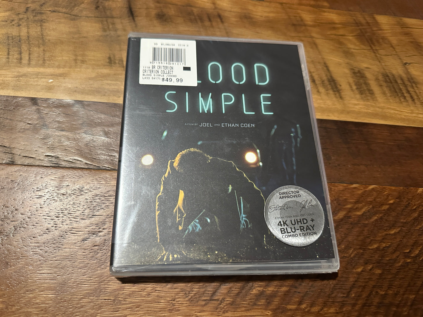 Blood Simple (4K Ultra HD/Blu ray, Criterion Collection, Special Ed, NEW)