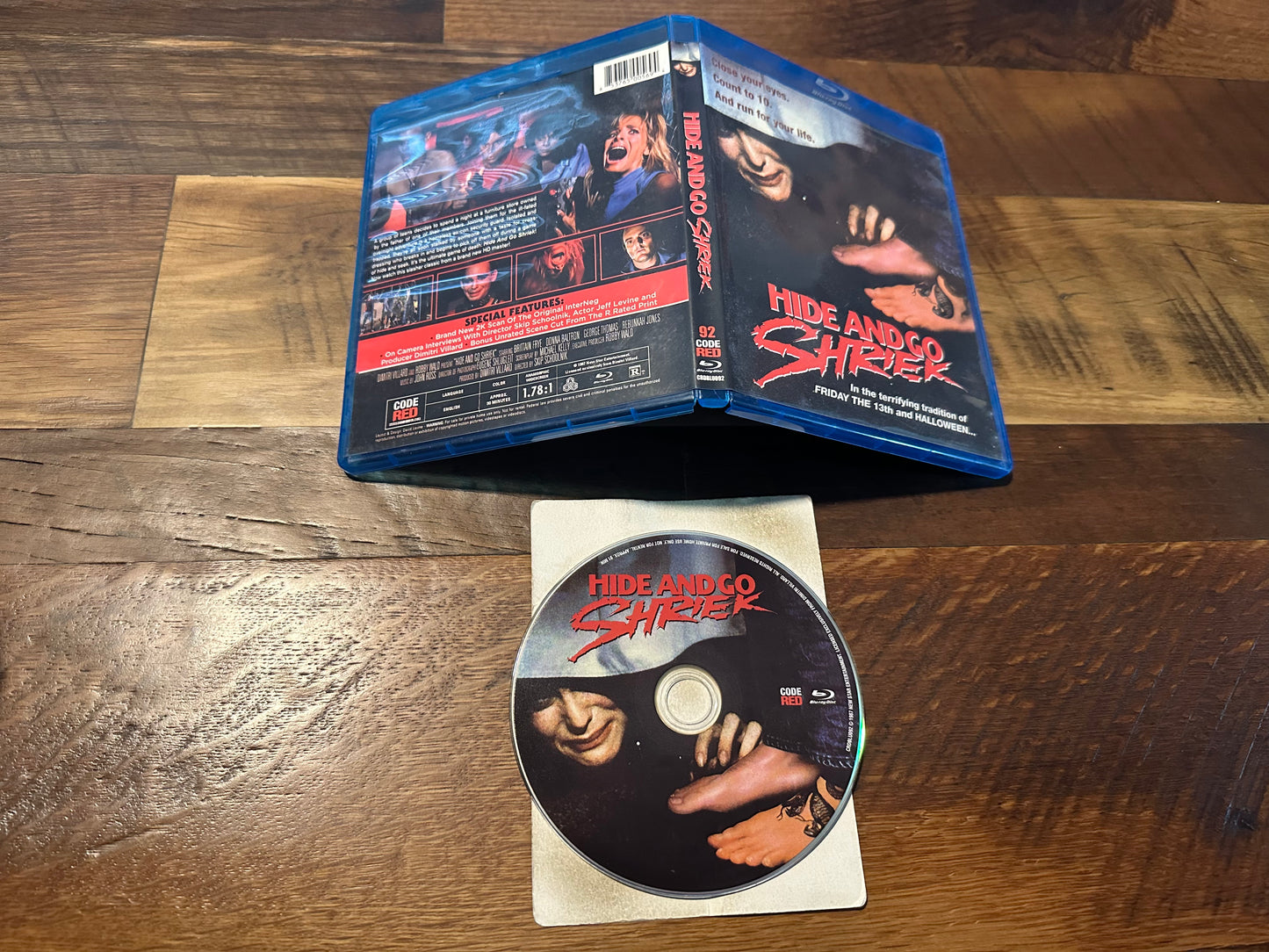 Hide and Go Shriek Blu ray-Code Red-80’s Horror Classic-Widescreen