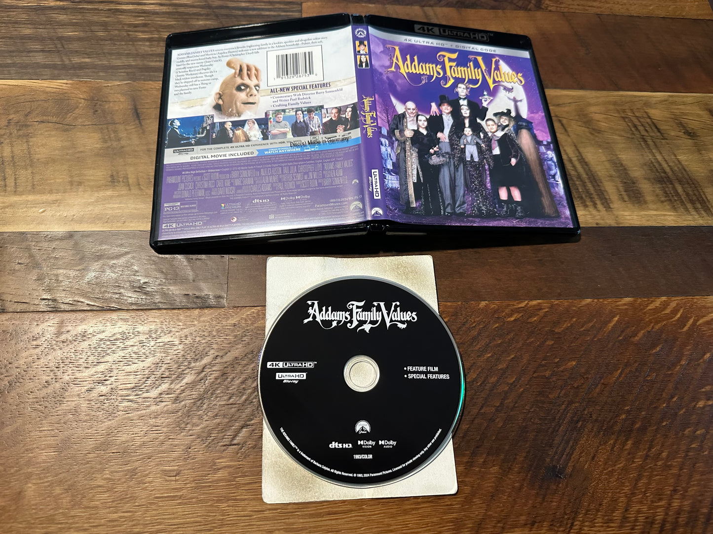 Addams Family Values 4K Ultra HD-Paramount-Slipcover-No Digital-