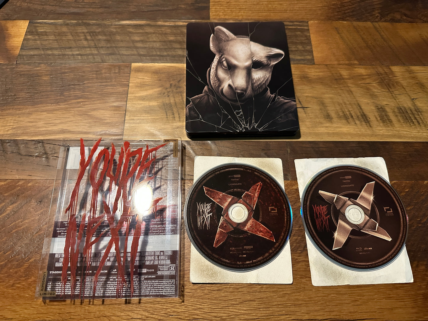 You’re Next (4K Ultra HD/Blu ray, Steelbook, Lionsgate, Slipcover, No Digital)