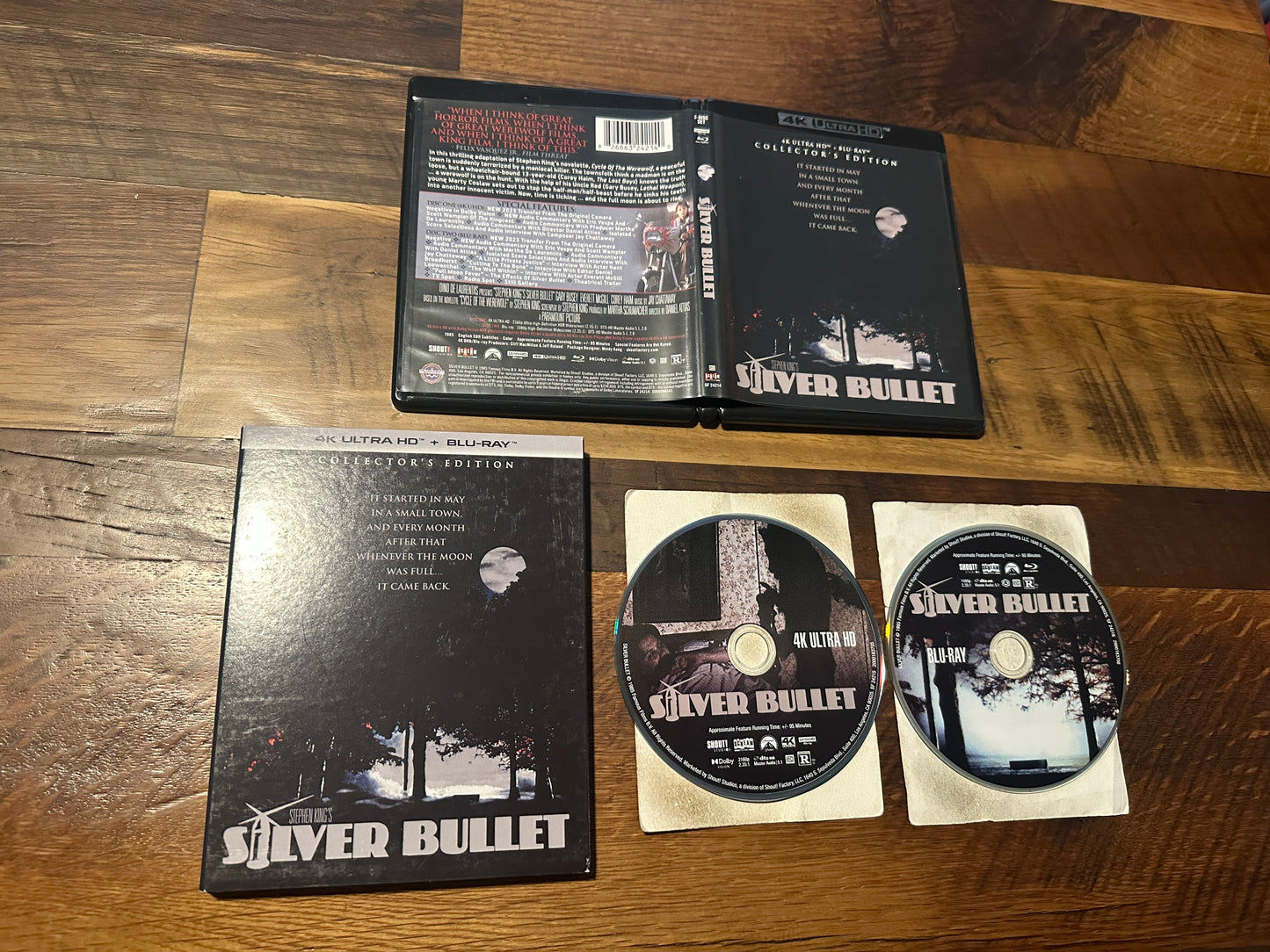 Silver Bullet (4K Ultra HD/Blu ray, Scream Factory, Collector’s Ed, Slipcover)