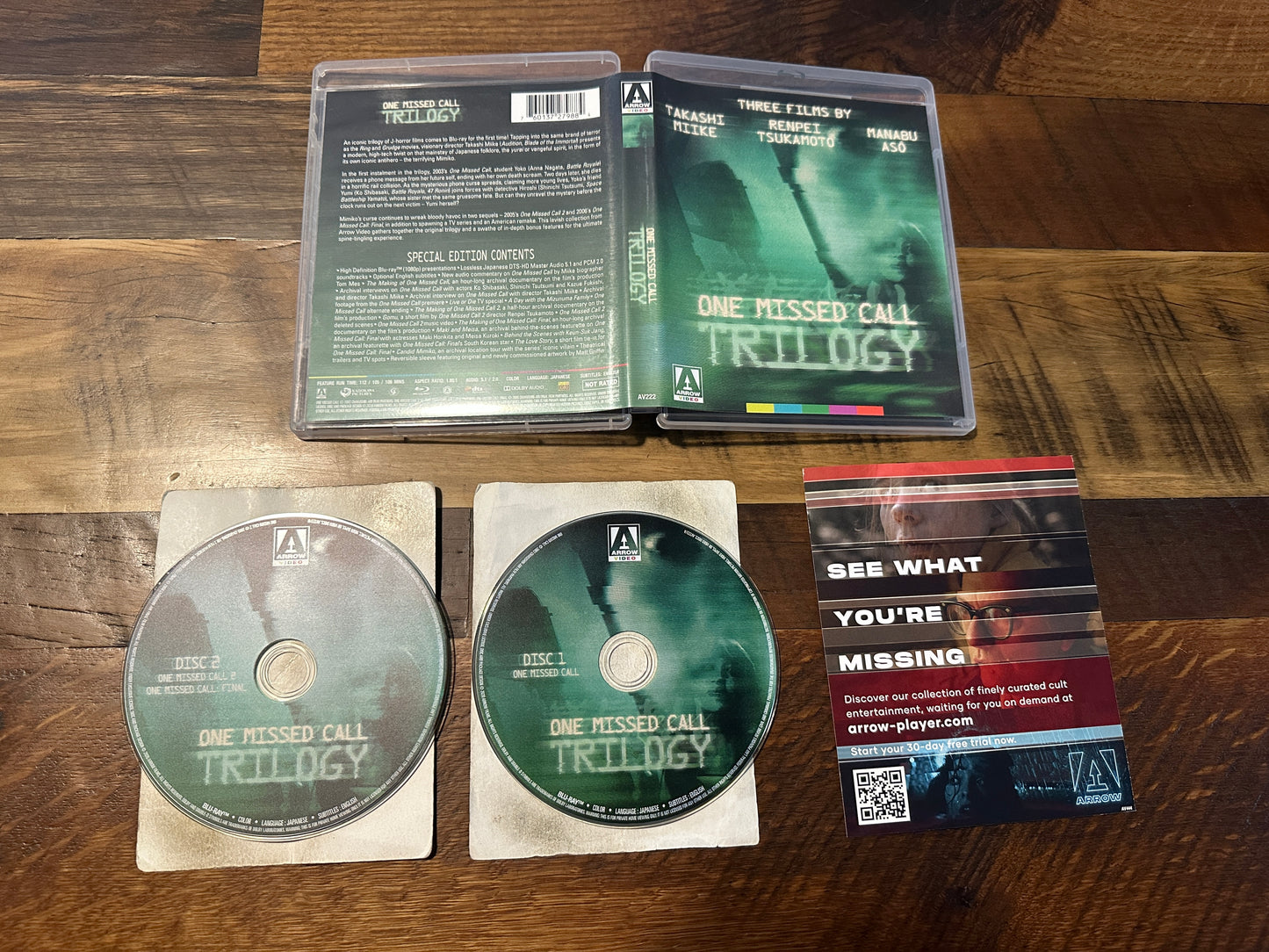One Missed Call Trilogy (Blu ray, Arrow Video, Special Ed, Region A)