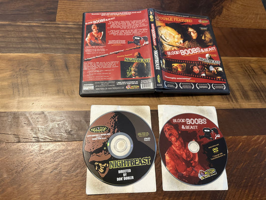 Blood Boobs & Beast DVD-Double Feature-Troma-Very Rare-Nightbeast