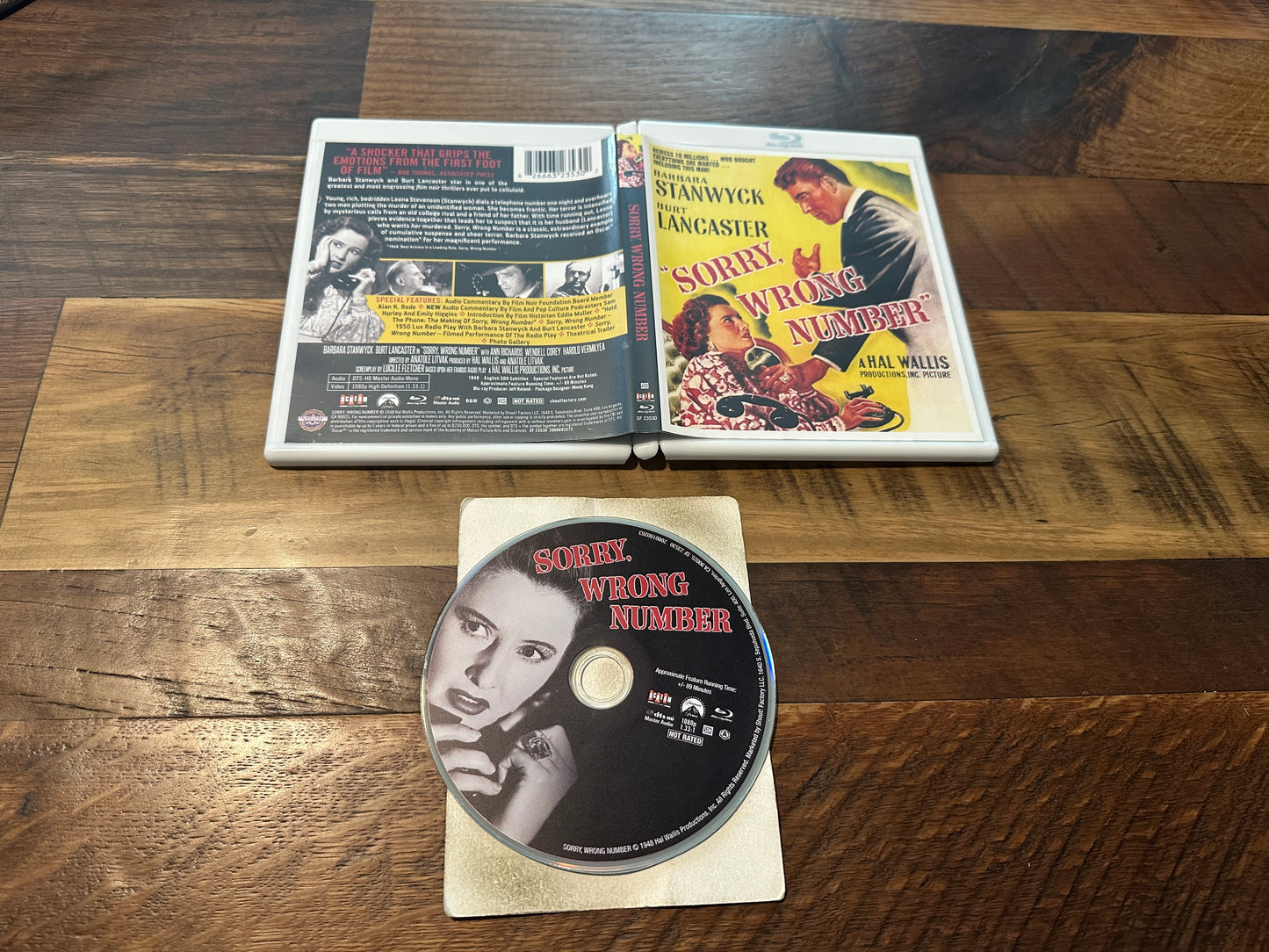Sorry Wrong Number (Blu ray, Scream Factory, 40’s Classic)
