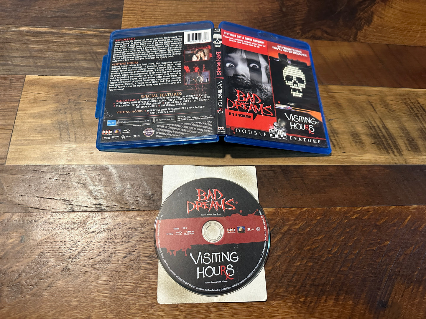 Bad Dreams & Visiting Hours (Blu ray, Scream Factory, Double Feature)