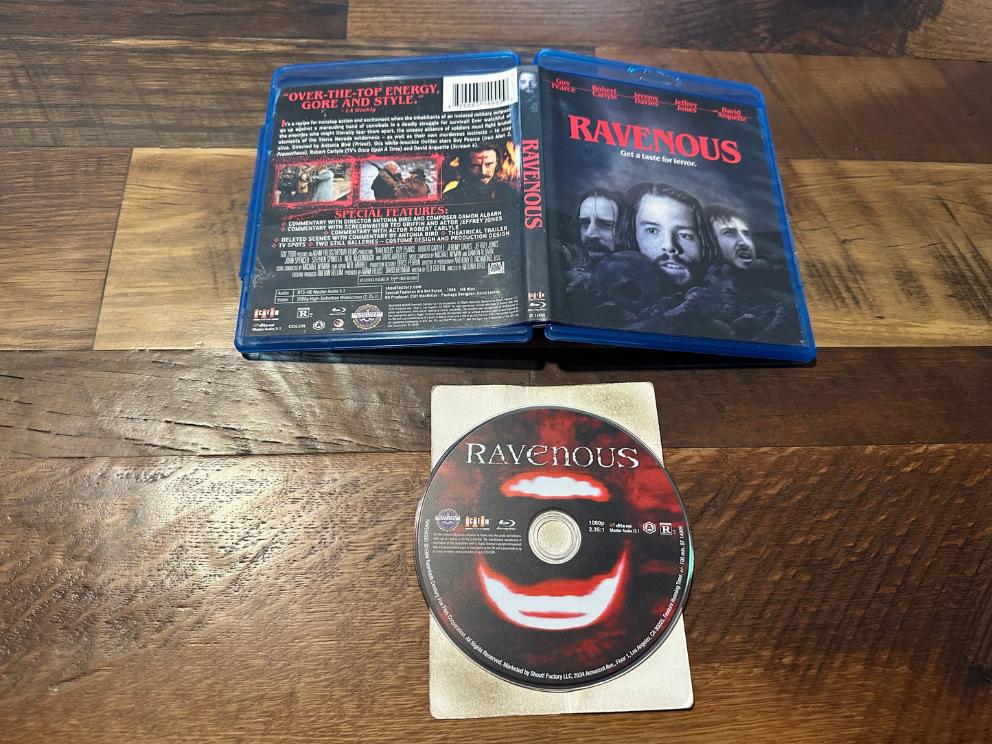 Ravenous (Blu ray, Scream Factory, 90’s Classic, Widescreen)