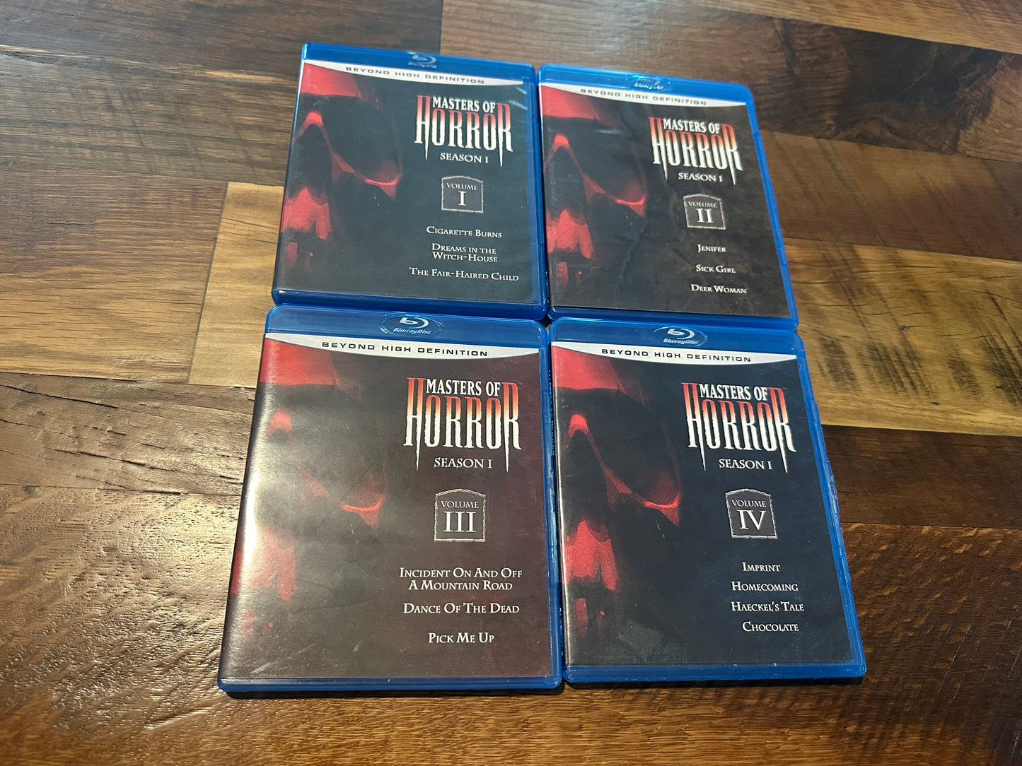 Masters of Horror Season 1 Volume 1-4 (Blu ray, Anchor Bay)