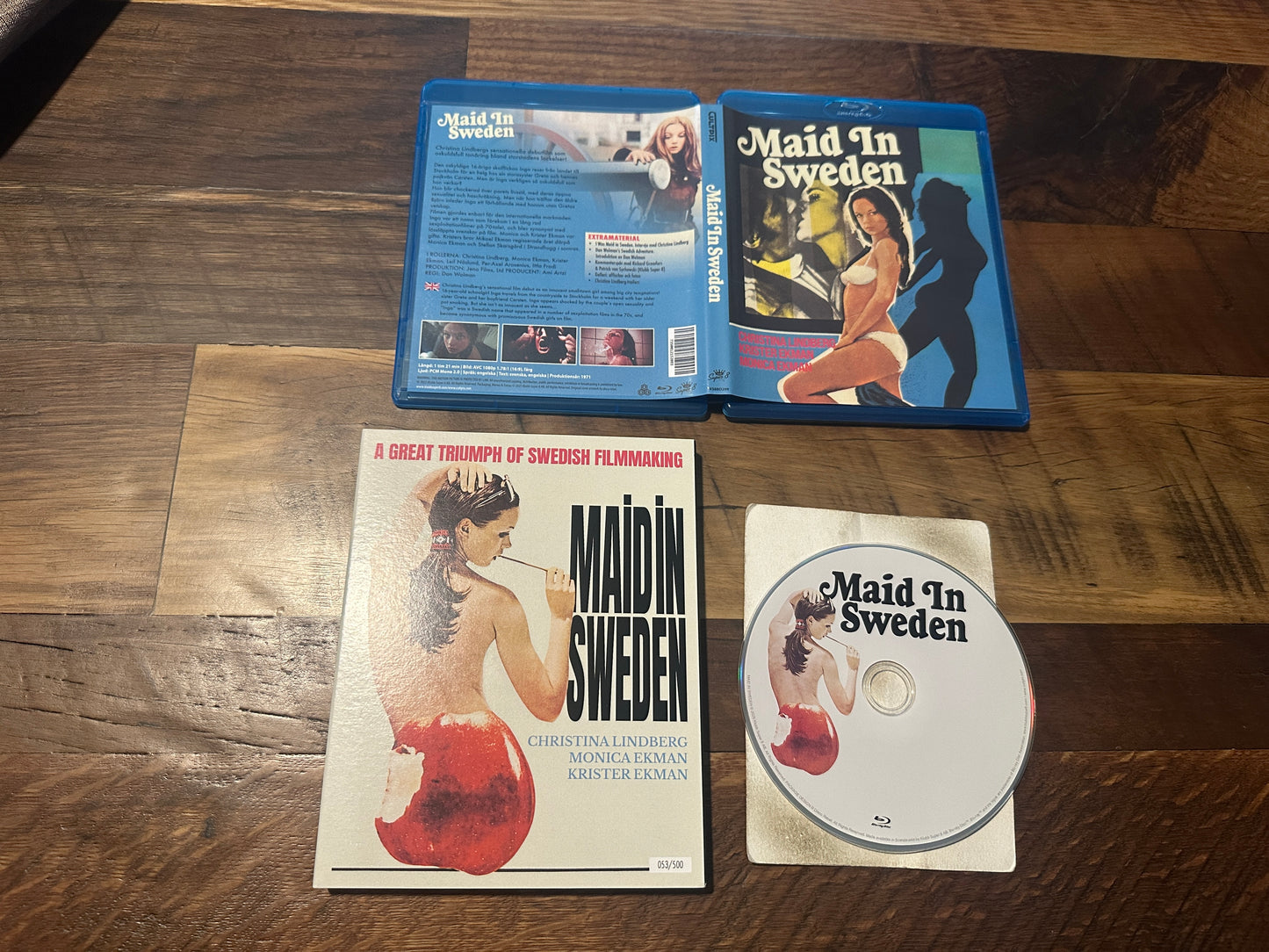 Maid In Sweden (Blu ray, Super 8, Ultra Rare Only 500 Made, Slipcover, Christina Lindberg)