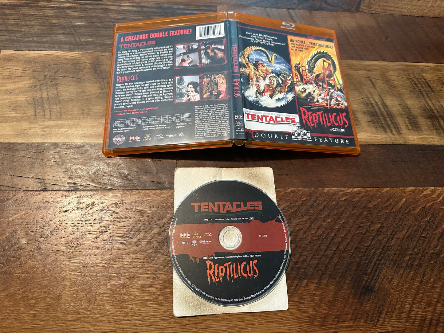 Tentacles & Reptilicus (Blu ray-Scream Factory, Double Feature, OOP)