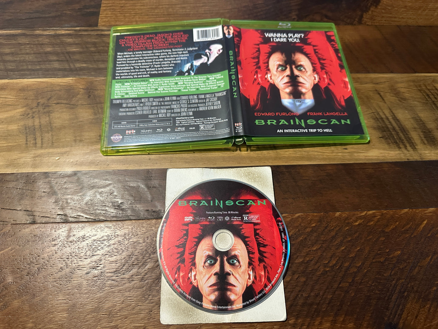 Brainscan (Blu ray, Scream Factory, 90’s Horror Classic, Widescreen)