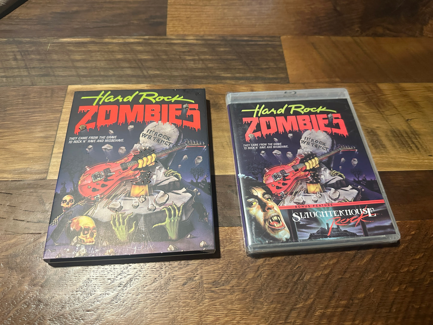 Hard Rock Zombies & Slaughterhouse Rock (Blu ray, Vinegar, Slip, NEW)