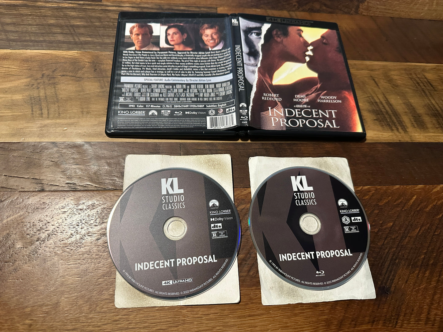 Indecent Proposal (4K Ultra HD/ Blu ray, Kino Lorber, 90’s Classic)