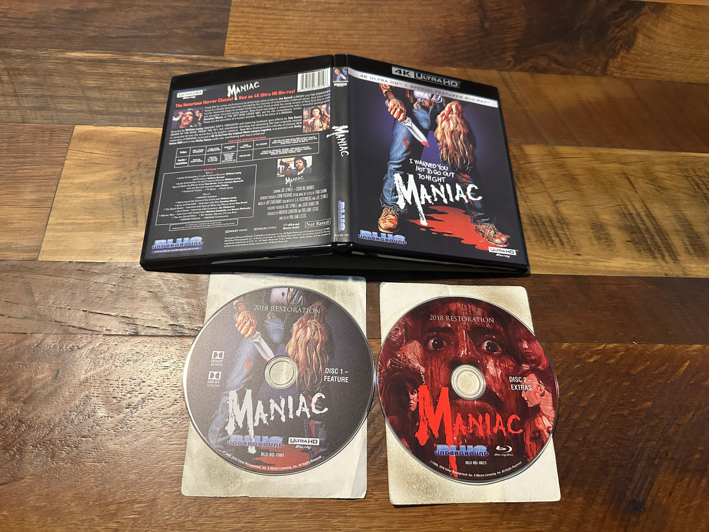 Maniac (4K Ultra HD, Blue Underground, 80’s Horror Classic)
