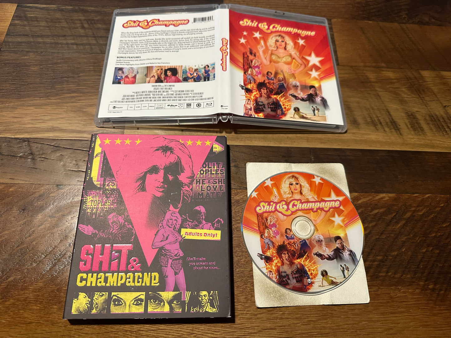 Shit & Champagne (Blu ray, Vinegar Syndrome, Rare Slipcover, Classic)