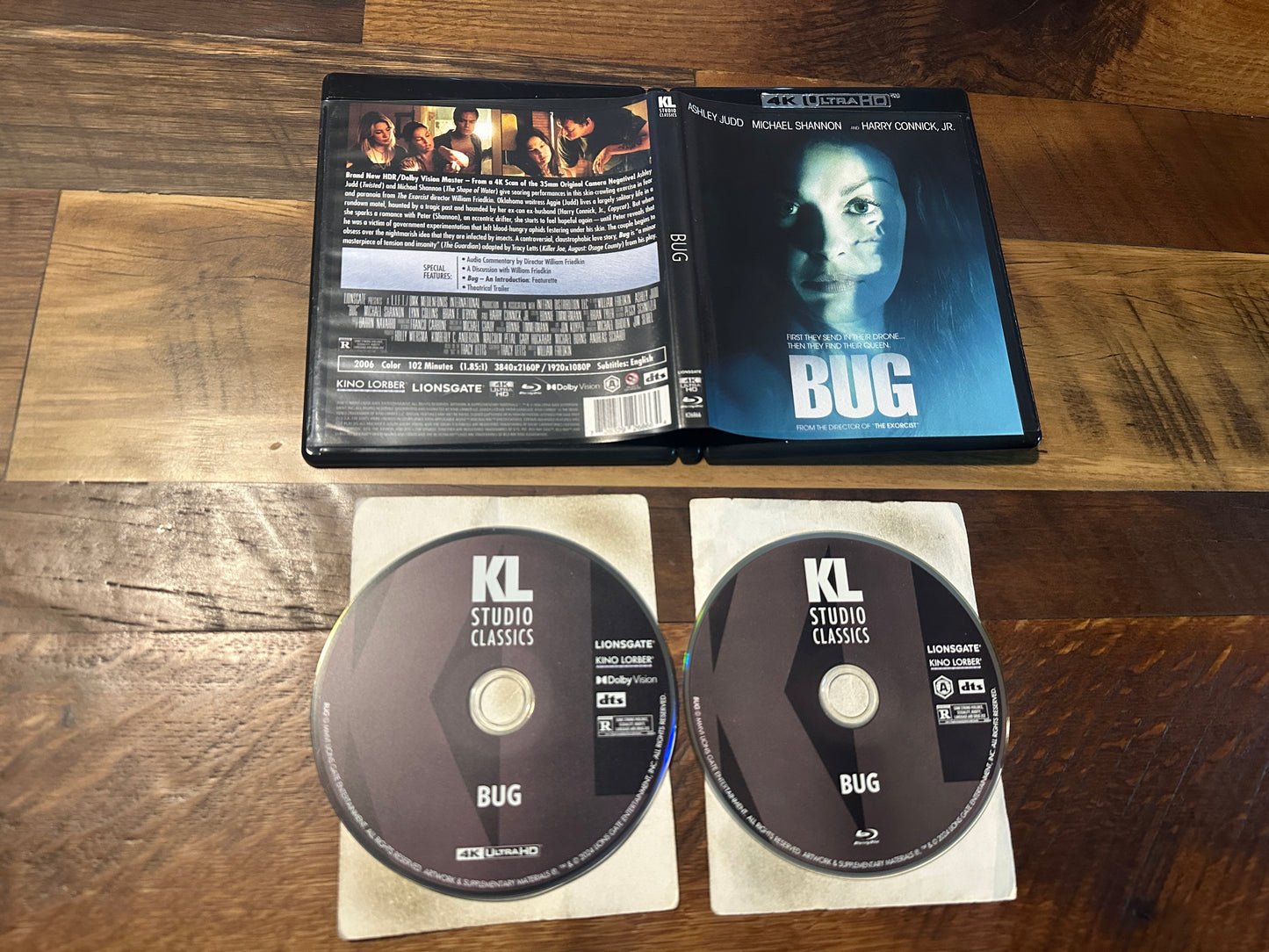 Bug 4K Ultra HD/Blu ray-Kino Lorber-2006 Horror-Ashley Judd-